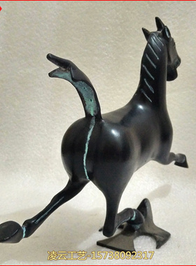 纯铜工艺品马踏飞燕马摆件家居酒柜装饰品办公室马到成功