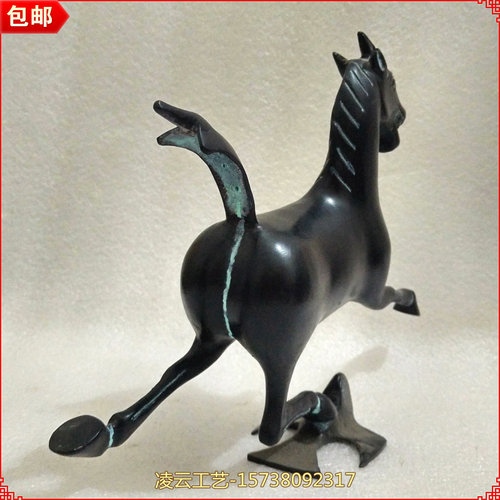 纯铜工艺品马踏飞燕马摆件家居酒柜装饰品办公室马到成功