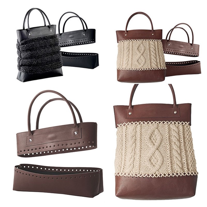 新款包包套装配件手提盖立体包底两件套提手工编织DIY材料包套装