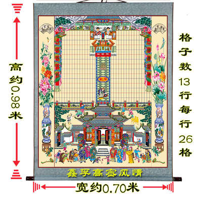 卷轴挂画竹子族谱家布供奉轴子老式祖先家谱神位宗谱普堂老祖宗家