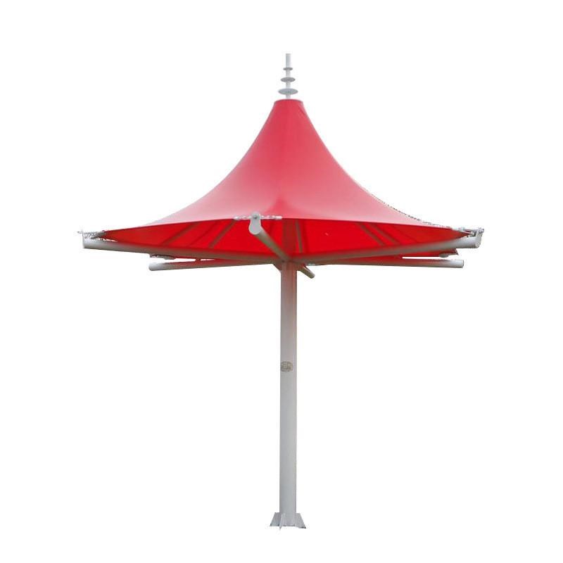 景区户外遮阳遮雨棚张拉膜大型景观棚小区充电桩车棚膜结构景观棚