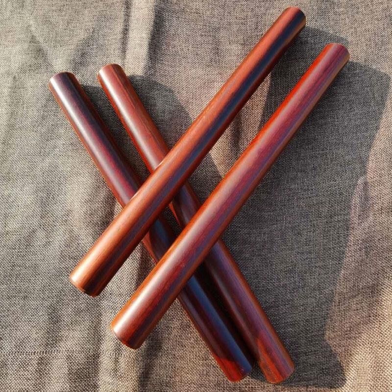 新款小叶紫檀木棍实木擀面棍圆棒圆棍武术棍双节棍红木料文玩把玩