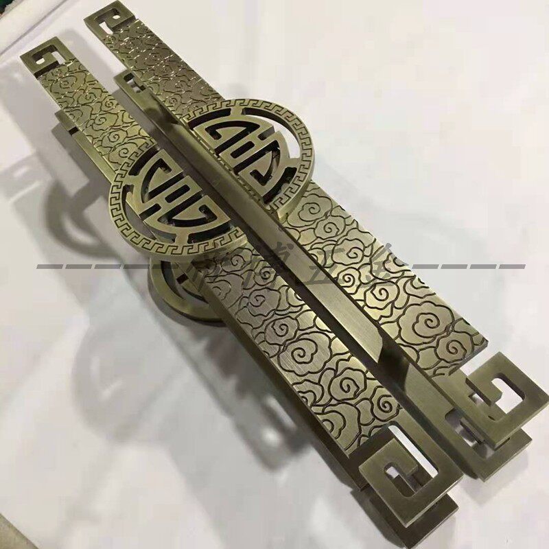 中式仿古实木门拉手欧式现代古铜玻璃移门把手酒店木门Z大拉手对