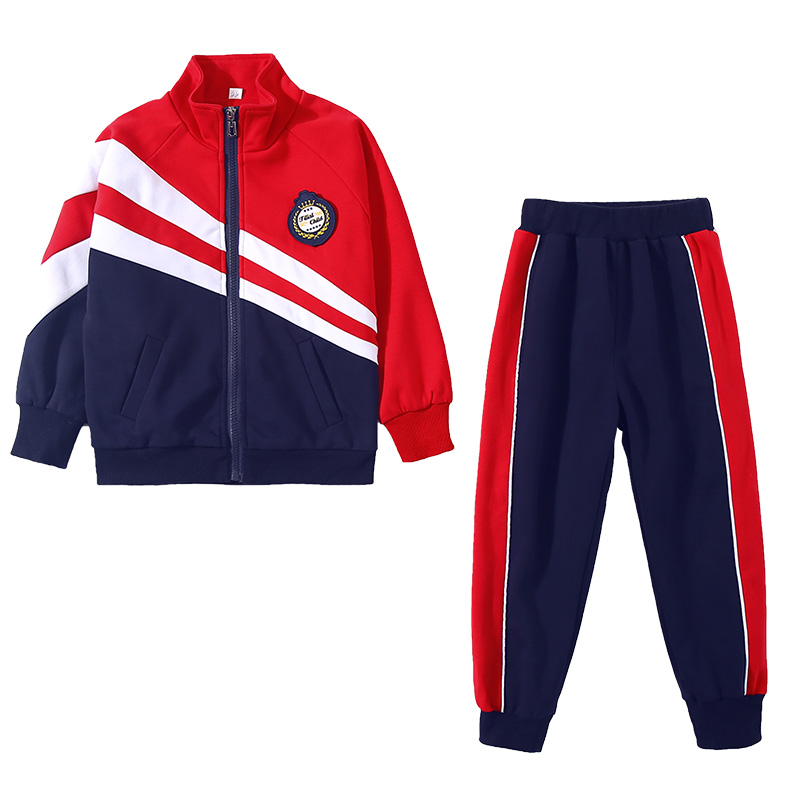 英伦学院风校服套装中小学生春秋新款儿童班服老师四件套幼儿园服