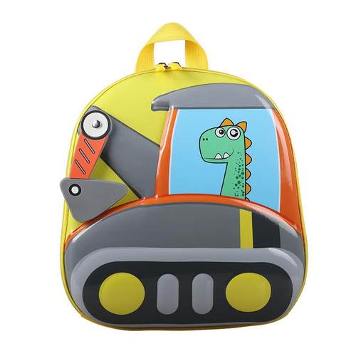 幼儿园书包挖掘机工程车推土机背包男女儿童托班中班大班双肩书包