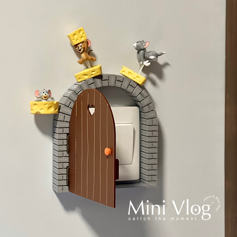 杰瑞的门开关贴保护套卡通开关装饰遮丑墙贴插座遮挡面板孔洞盖板