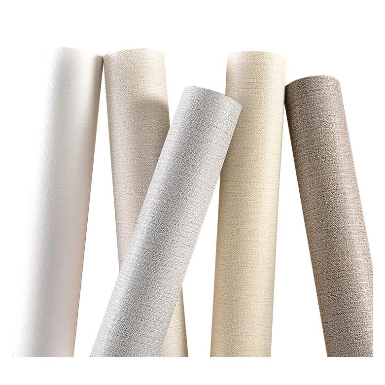 亚麻布纹自粘墙纸自带背胶加厚墙贴纸家用卧室防水防潮自黏贴壁纸