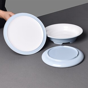 密胺餐具盘子商用酒店宴席餐厅高档圆形菜盘仿瓷火锅店创意盘包邮