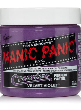 Manic Panic染发膏植物天然斑蓝碧莉北极星绿灰紫粉红色MP染发剂