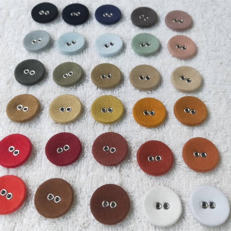 斜纹双眼扣纯全棉布包素色红黑白风衣制服男女衬衫平纹气眼纽扣子