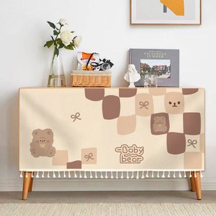 柜子防尘帘遮挡杂物帘子书柜鞋架魔术贴免打孔遮丑帘挡灰布艺拉帘