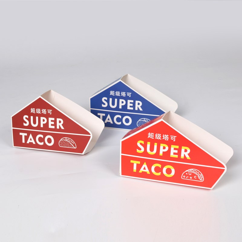 taco超级塔可打包盒墨西哥鸡肉卷脆皮玉米饼防油外卖包装盒子定制