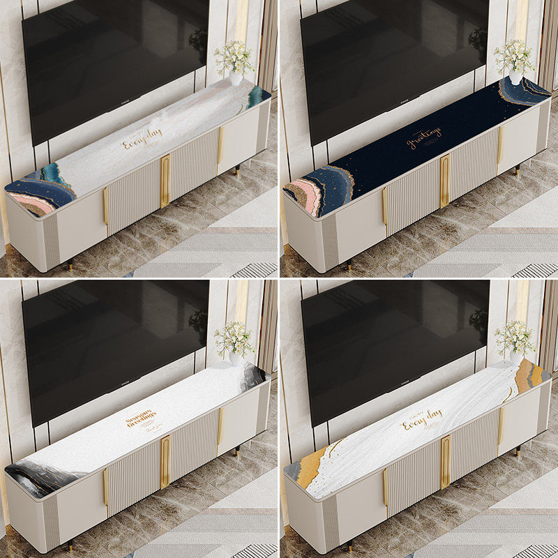 电视柜桌布防水防油免洗防尘罩套盖布 PVC皮革桌垫长方形茶几台布