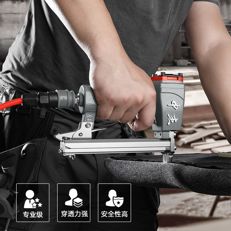 中杰码钉枪气动1013包沙发皮422JU字型门钉木工1010F大马钉枪425K