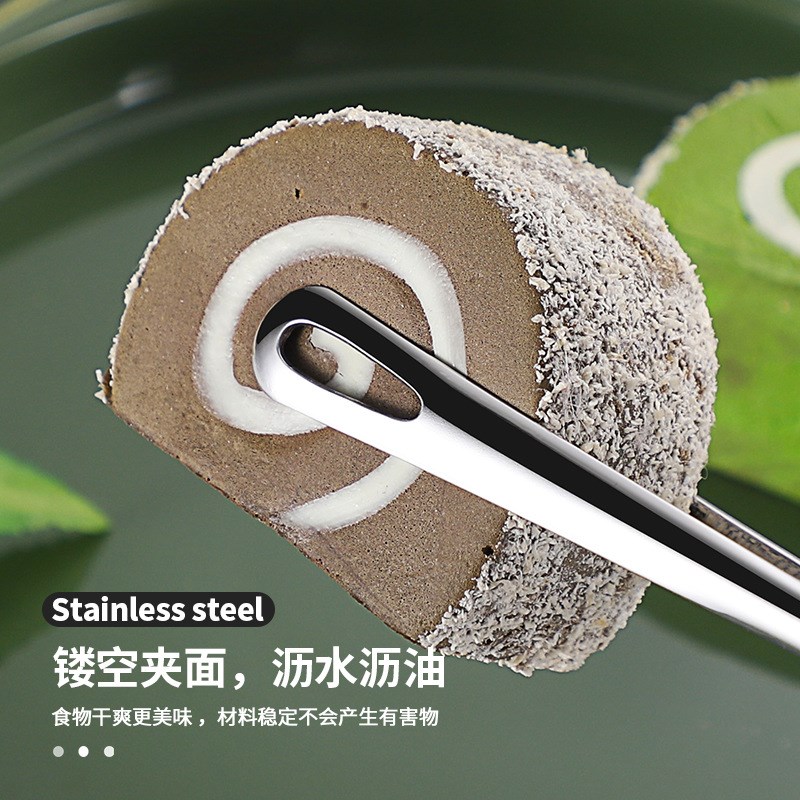烤肉夹子304不锈钢韩式烧烤自助餐面包夹加长草莓夹镊工厂货