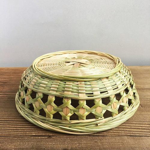 竹编竹篮竹筐竹筛子圆簸箕竹制品农家手工水果筐家用点心篮馒头筐