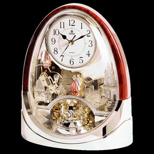 创意音乐复古座钟书房静音摆钟 家用时尚 霸王钟表欧式 台钟客厅台式