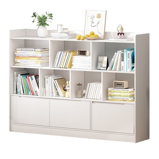 落地书柜收纳柜靠墙置物柜学生书架展示格子柜小型自由组合储物柜