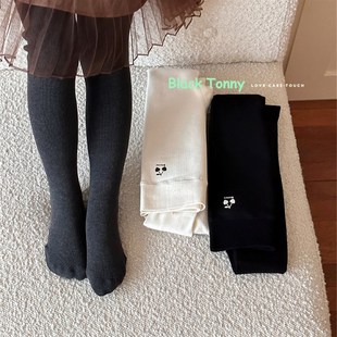 2024秋冬小黑托昵连裤袜儿童舞蹈袜小黑托尼加绒加厚打底连裤袜子