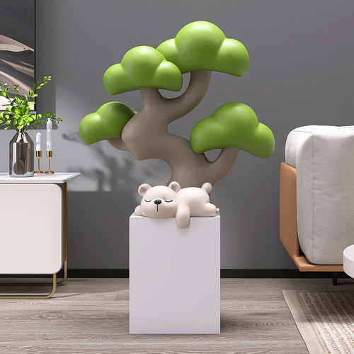 发财树客厅落地摆件家居饰品轻奢客厅电视柜沙发旁乔迁开业礼物