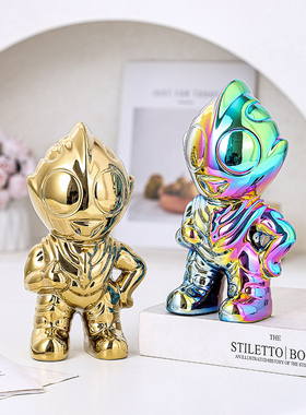 网红小公仔摆件手办陶瓷儿童新款创意礼物客厅电视柜房间桌面装饰