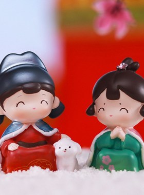 可爱婚礼结婚新婚娃娃摆件订婚礼物情侣一对人偶手办公仔玩偶小