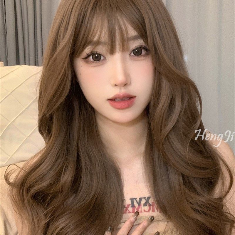 哼唧假发女长发韩式发型中长卷发Lolita网红全头套自然蓬松假发套,美发护发/假发,日常整顶假发,淘宝优惠券,粉丝福利购,淘宝优惠卷