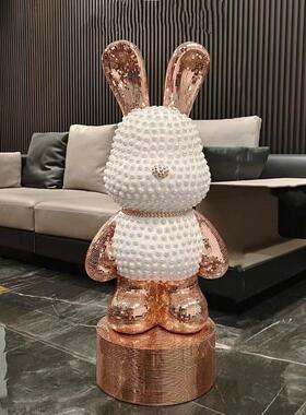 网红卡通兔小猪储蓄罐现代简约电视柜易接近豪华大落地式创意装修