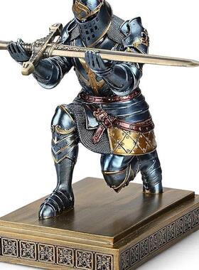 新创意家居北欧执行官骑士笔架书房办公桌面摆件手机架高端礼品