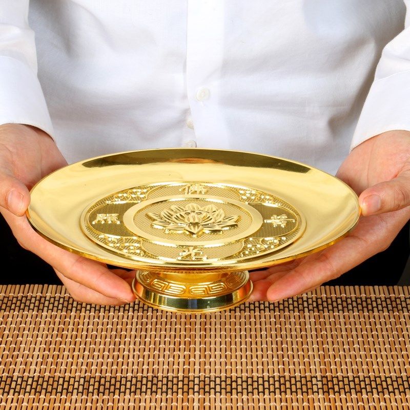 合金莲花果盘摆件 仿铜果盘摆件,家居饰品,果盘/果篓,淘宝优惠券,粉丝福利购,淘宝优惠卷