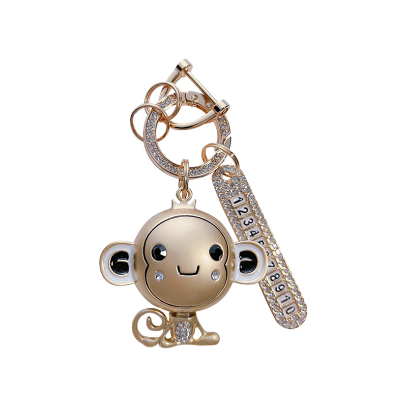 创意十二生肖钥匙扣金属镶钻情侣小物防丢号码牌电话卡汽车钥匙链,节庆用品/礼品,钥匙扣,淘宝优惠券,粉丝福利购,淘宝优惠卷