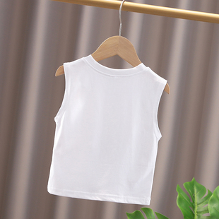 古卡恩童装宝宝卡通背心男女童洋气婴儿童2021夏装小童无袖T恤潮