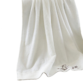 宾馆酒店专用纯棉白色浴巾足疗美容院洗浴用全棉加厚加大定制绣字