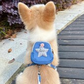 狗狗牵引绳博美比熊柯基小型犬胸背带狗链遛猫绳狗链子外出背包绳