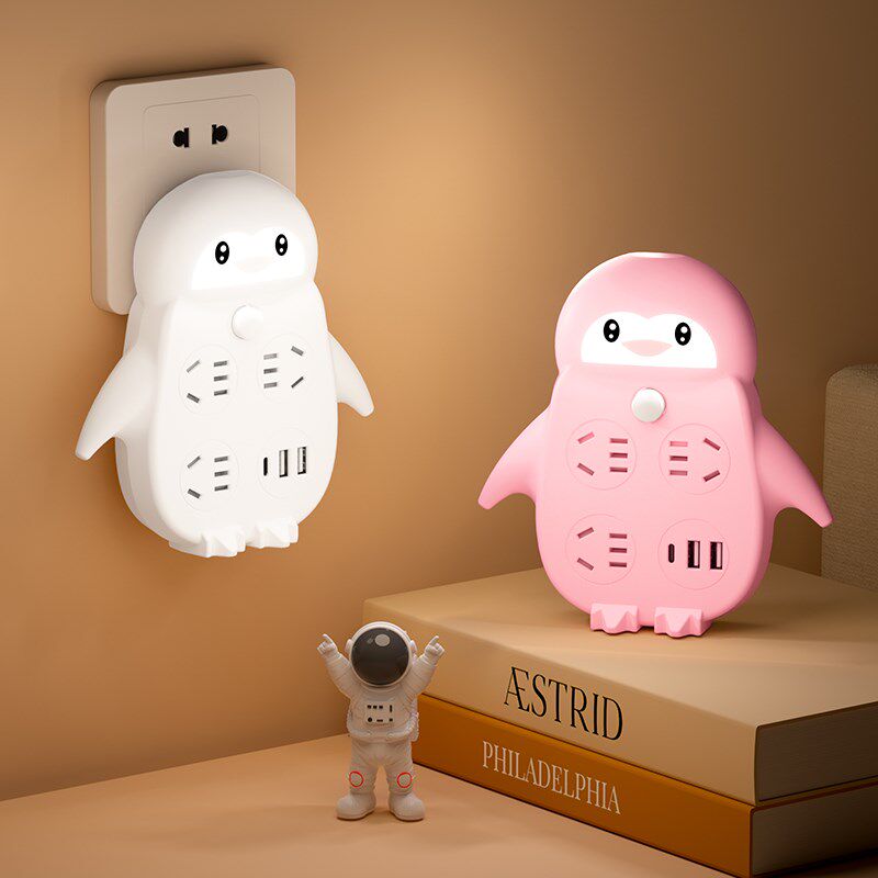 USB转换器插座插头插排插板无线不带线一转多多用万能国际多插位