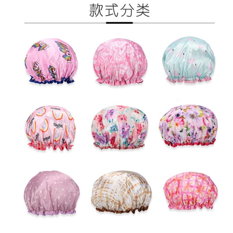 加厚浴帽防水沐浴帽淋浴双层头套帽厨房防油烟帽子女士款洗澡发套,家庭/个人清洁工具,浴帽,淘宝优惠券,粉丝福利购,淘宝优惠卷