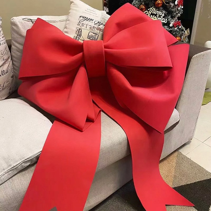 圣诞节装饰挂件场景布置氛围装扮大蝴蝶结diy材料包主题道具门饰