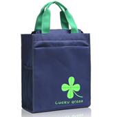 小学生手提袋帆布大容量防水补习袋初中a4文件包儿童美术袋带拉链