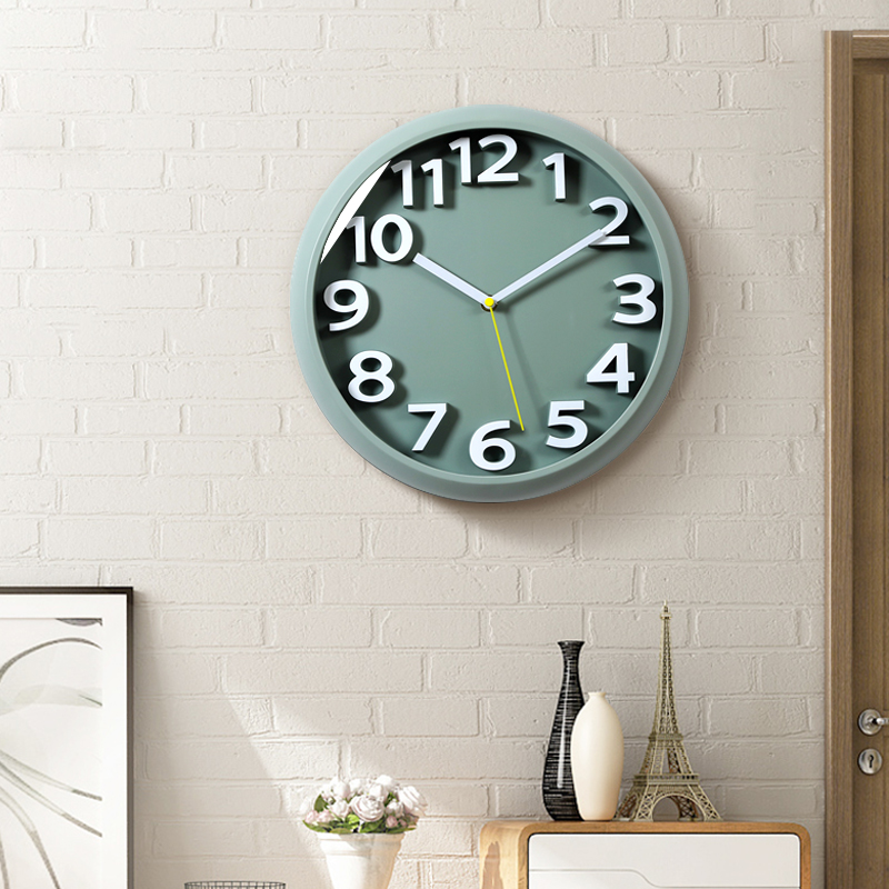 现代简约挂钟客厅家用时尚时钟挂墙免打孔创意静音石英钟挂表钟表