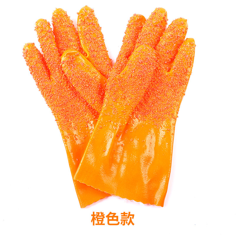 全浸塑蓝磨砂杀鱼橡胶止滑劳保手套耐磨全胶颗粒防水防滑防油颗粒,居家日用,防护手套,淘宝优惠券,粉丝福利购,淘宝优惠卷