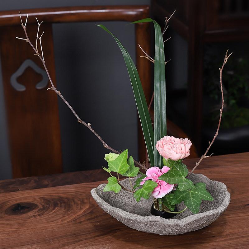 花盆陶瓷花器小原流插花花道禅意创意中式剑山插花盘简约艺术花盆,鲜花速递/花卉仿真/绿植园艺,花瓶,淘宝优惠券,粉丝福利购,淘宝优惠卷