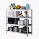 304不锈钢仓储货架置物架多层家用可调节超市储物间储藏室加厚架