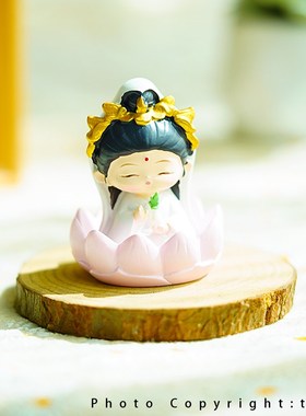 赐福小观音,天天都开心佛陀小观音可爱车载装饰摆件礼品