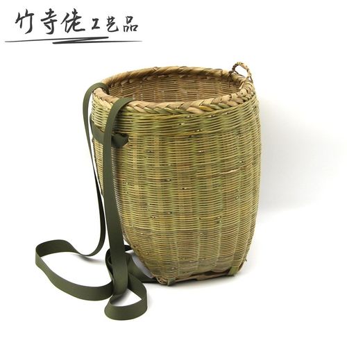 竹编小背篓茶叶水果采摘竹筐买菜收纳筐农家竹篓簸箕竹篮竹编制品
