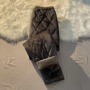 冬天特长男士高个子190睡裤加长版加厚保暖三层夹棉家居裤长115cm