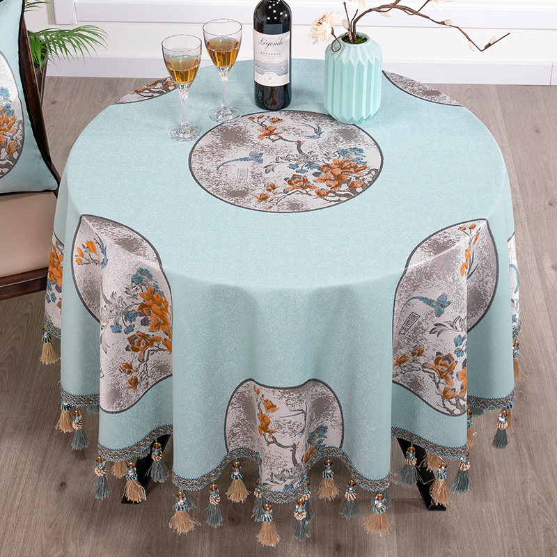 新中式圆桌布布艺盖布家用餐桌布1220圆形盖布茶几布小圆台布定制,居家布艺,桌布,淘宝优惠券,粉丝福利购,淘宝优惠卷