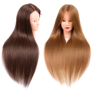 全真发美发头模学徒练习编发盘发化妆假发模特头假人头模型可烫卷