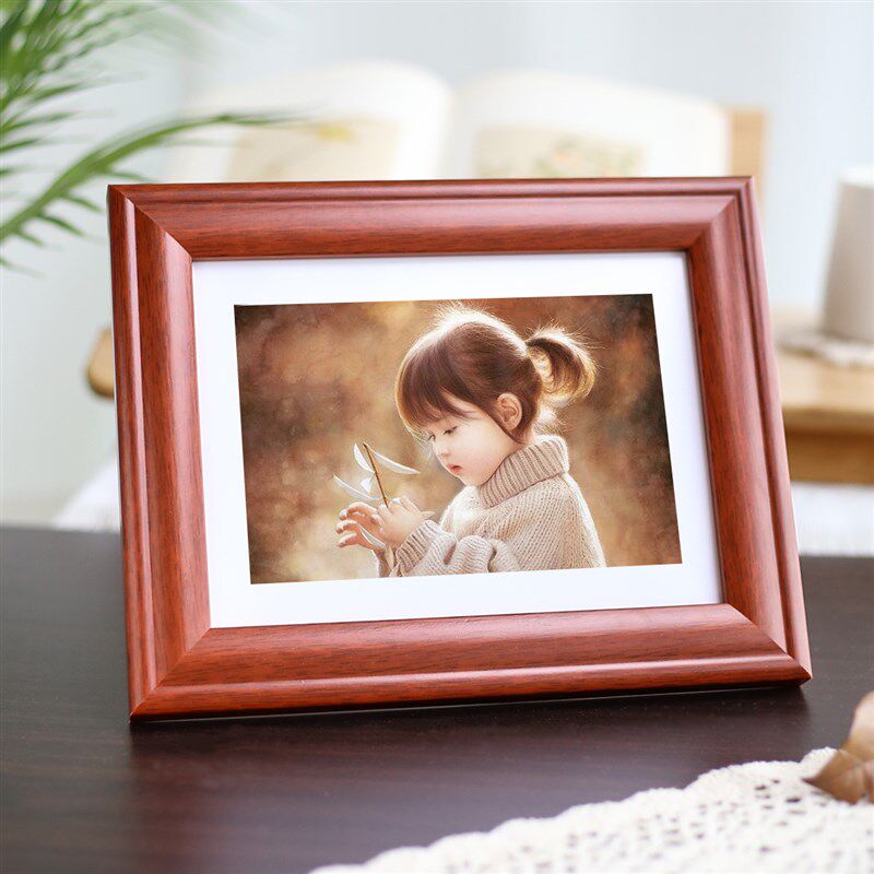 实木相框复古相框摆台美式画框6洗照片8寸定做成摆件挂墙尺寸定制