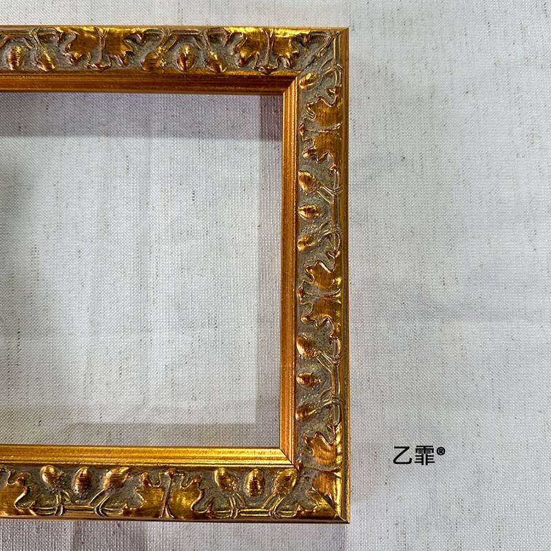 乙霏家居美式法式中古金色油画27mm古董框实木复古摆台装饰画画框
