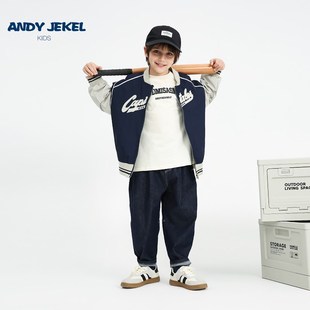 安迪杰克尔男童牛仔短裤儿童夏季薄款五分裤2024新款宝宝长裤子